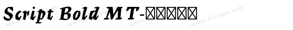 Script Bold MT字体转换